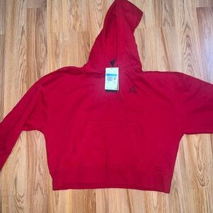 Jordan Red Women's Hooded Pullover Sweatshirt